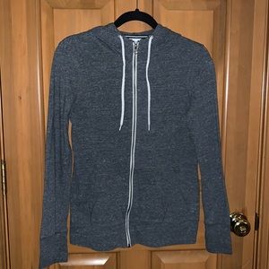 Danskin grey, zip up hoodie, size S
